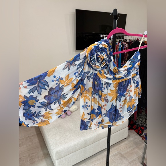 FARM RIO one-shoulder floral print top - Picture 11 of 14